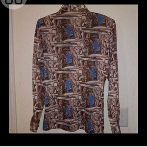 McGregor Brown and Blue Graphic Men's Shirt